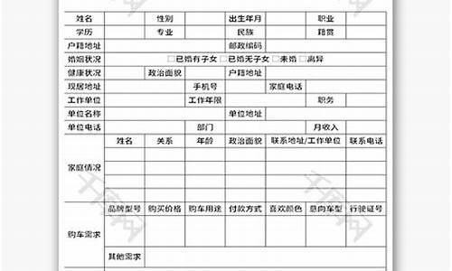 二手车客户信息表格模板_二手车的客户